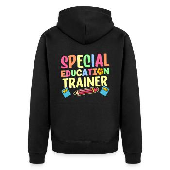 Formateur en éducation de l’enfance en difficulté Enseignant en éducation de l’enfance en difficulté - Veste à capuche bio Premium Unisexe - noir - Dos - Nico (187cm)