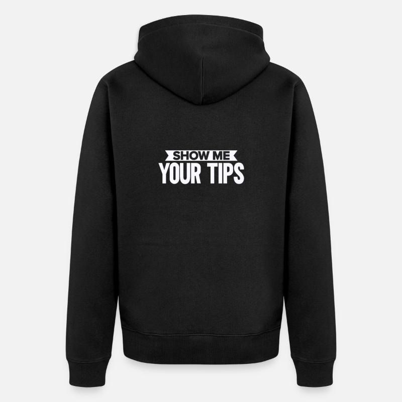Barkeeper Geschenk Mixologist Spruch Bar - Unisex Premium Bio Zip Hoodie - Schwarz