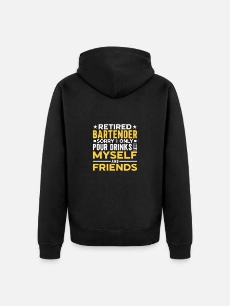 Bartender Gift Mixologist Saying Bar - Unisex Premium Organic Zip Hoodie - black