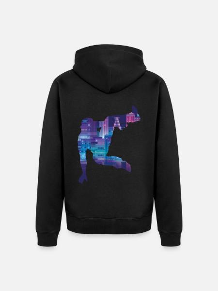 Parkour Free Running Traceur - Unisex Premium Organic Zip Hoodie - black