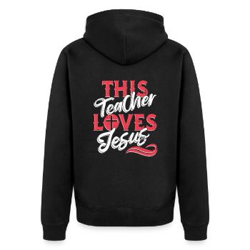 Teacher of Religion Religious Education - Unisex Premium Organic Zip Hoodie - black - Back - Nico (187cm)