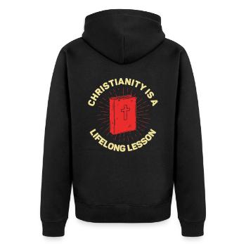 Teacher of Religion Religious Education - Unisex Premium Organic Zip Hoodie - black - Back - Nico (187cm)