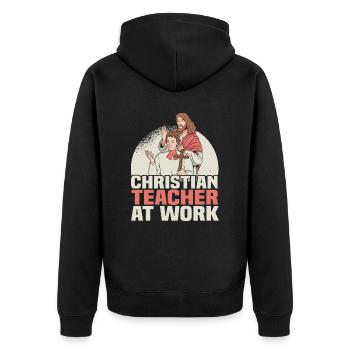 Teacher of Religion Religious Education - Unisex Premium Organic Zip Hoodie - black - Back - Nico (187cm)