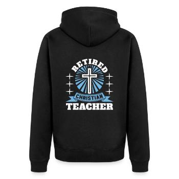 Teacher of Religion Religious Education - Unisex Premium Organic Zip Hoodie - black - Back - Nico (187cm)