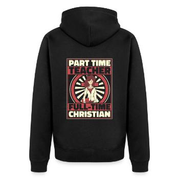 Teacher of Religion Religious Education - Unisex Premium Organic Zip Hoodie - black - Back - Nico (187cm)