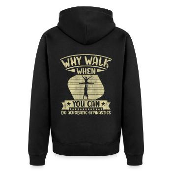 Acrobatic Gymnastics Sport Strength - Unisex Premium Organic Zip Hoodie - black - Back - Nico (187cm)