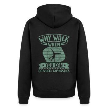 Pourquoi marcher quand vous pouvez faire Wheel Lover - Veste à capuche bio Premium Unisexe - noir - Dos - Nico (187cm)
