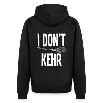 Putzfrau Reinigungskraft Kehren Straßenfeger - Unisex Premium Bio Zip Hoodie - Schwarz - Hinten - Nico (187cm)