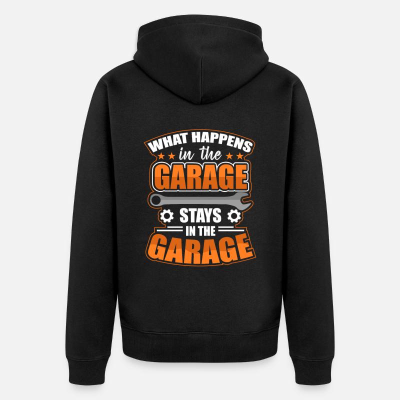 Mécanicien de garage - Veste à capuche bio Premium Unisexe - noir