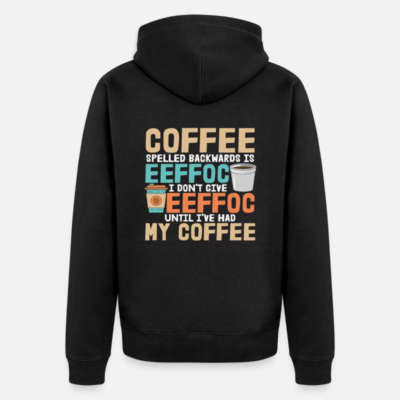 Citations de café - Veste à capuche bio Premium Unisexe - noir