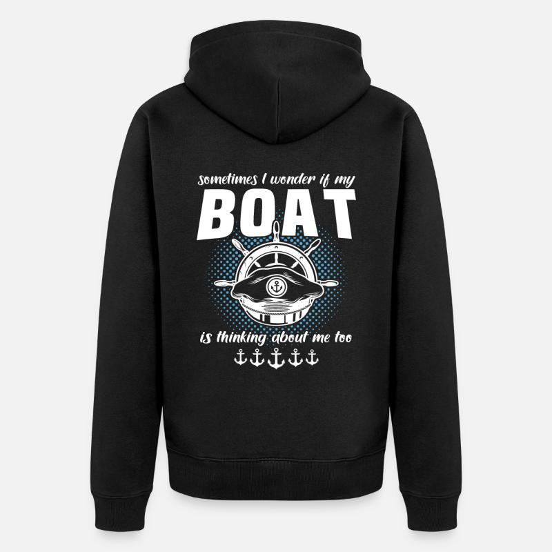Capitaine de bateau Capitaine - Veste à capuche bio Premium Unisexe - noir