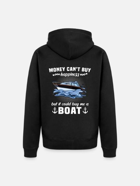 Captain Boat Captain - Unisex Premium Organic Zip Hoodie - black