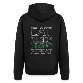 Manger Sleep Randonnée - Veste à capuche bio Premium Unisexe - noir - Dos - Nico (187cm)