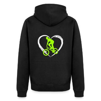 bmx amour - Veste à capuche bio Premium Unisexe - noir - Dos - Nico (187cm)