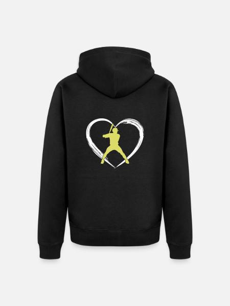 l’amour du baseball - Veste à capuche bio Premium Unisexe - noir