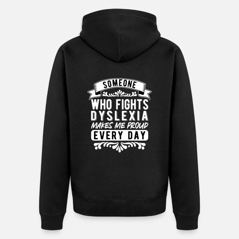 Dyslexie Dyslexiques - Veste à capuche bio Premium Unisexe - noir