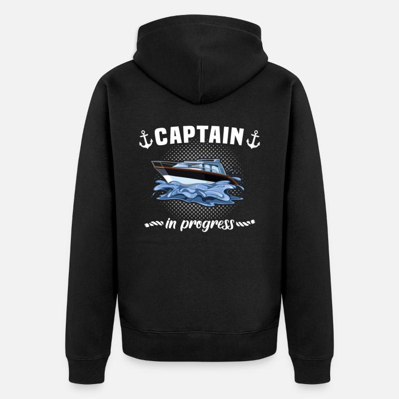 Capitaine de bateau Capitaine - Veste à capuche bio Premium Unisexe - noir