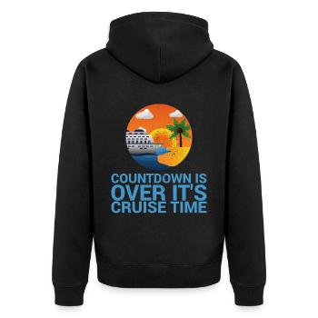 The countdown is over, it's cruise time - Unisex Premium Organic Zip Hoodie - black - Back - Nico (187cm)