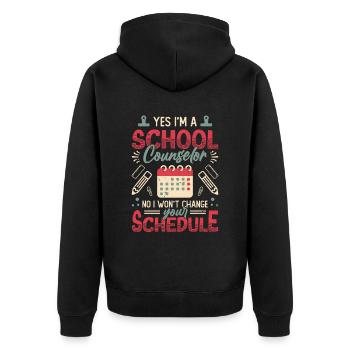 Ja, Ich Bin Ein Schulberater Nein. - Unisex Premium Bio Zip Hoodie - Schwarz - Hinten - Nico (187cm)