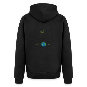 Faites de chaque jour un jour de la Terre - Veste à capuche bio Premium Unisexe - noir - Dos - Nico (187cm)