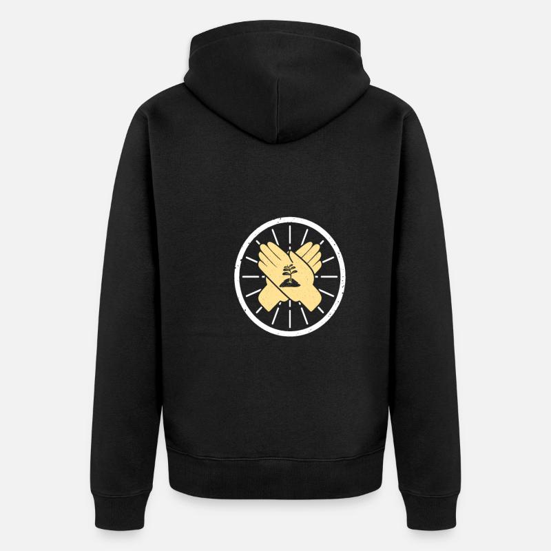 Planter une plantation d’arbres - Veste à capuche bio Premium Unisexe - noir