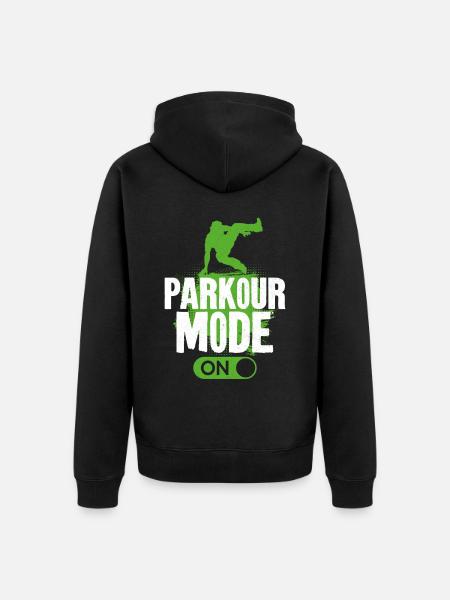 Parkour Free Running Traceur - Unisex Premium Organic Zip Hoodie - black
