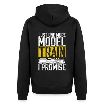 Conducteur de train à vapeur Trainspotting - Veste à capuche bio Premium Unisexe - noir - Dos - Nico (187cm)