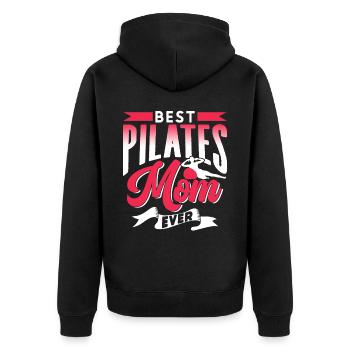 Meilleure mère de Pilates jamais amoureuse de maman - Veste à capuche bio Premium Unisexe - noir - Dos - Nico (187cm)