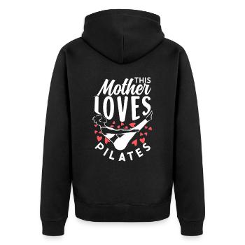 Cette mère aime Pilates Maman Amant Maman - Veste à capuche bio Premium Unisexe - noir - Dos - Nico (187cm)
