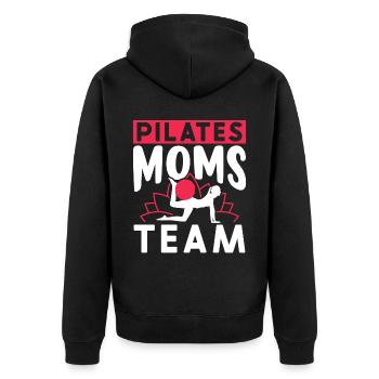 Pilates Mères Équipe Maman Maman Maman Pilates - Veste à capuche bio Premium Unisexe - noir - Dos - Nico (187cm)