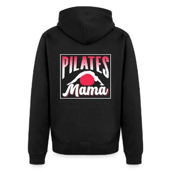 Pilates Maman Amant MamanMa Mère - Veste à capuche bio Premium Unisexe - noir - Dos - Nico (187cm)