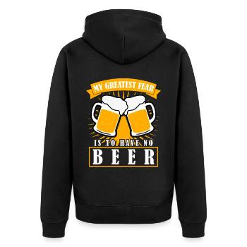 Bière Buveur de bière Bière Brasseur Bière Dicton - Veste à capuche bio Premium Unisexe - noir - Dos - Nico (187cm)