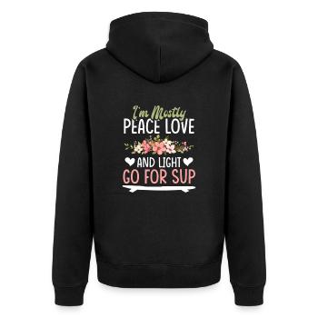 Up Paddle Board Mindfulness Méditation Yogi - Veste à capuche bio Premium Unisexe - noir - Dos - Nico (187cm)