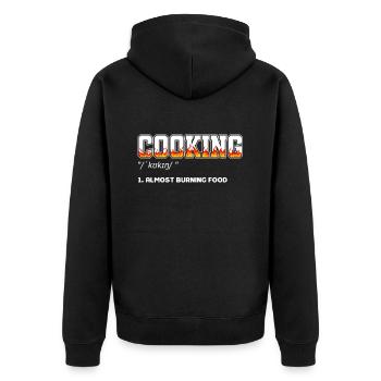 Chef Saying Gift Funny Chef - Unisex Premium Organic Zip Hoodie - black - Back - Nico (187cm)