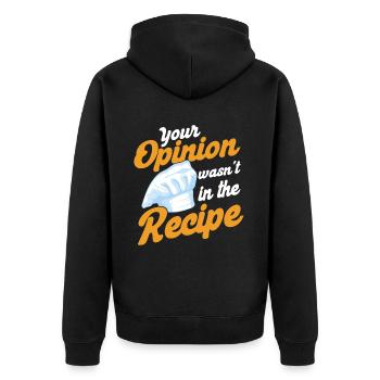 Chef Saying Gift Funny Chef - Unisex Premium Organic Zip Hoodie - black - Back - Nico (187cm)