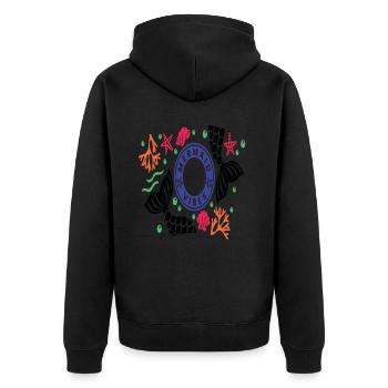 Mermaid Vibes - Unisex Premium Organic Zip Hoodie - black - Back - Nico (187cm)