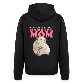 Hamster Maman Nain Hamster Golden Hamster Cadeau - Veste à capuche bio Premium Unisexe - noir - Dos - Nico (187cm)