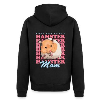 Hamster Maman Doré Hamster Nain Hamster Cadeau - Veste à capuche bio Premium Unisexe - noir - Dos - Nico (187cm)