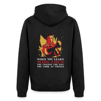Quand vous apprenez wing chun combat fighter kung fu - Veste à capuche bio Premium Unisexe - noir - Dos - Nico (187cm)