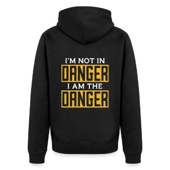 Wing Chun Je ne suis pas en danger Combattant Kung Fu Combat - Veste à capuche bio Premium Unisexe - noir - Dos - Nico (187cm)