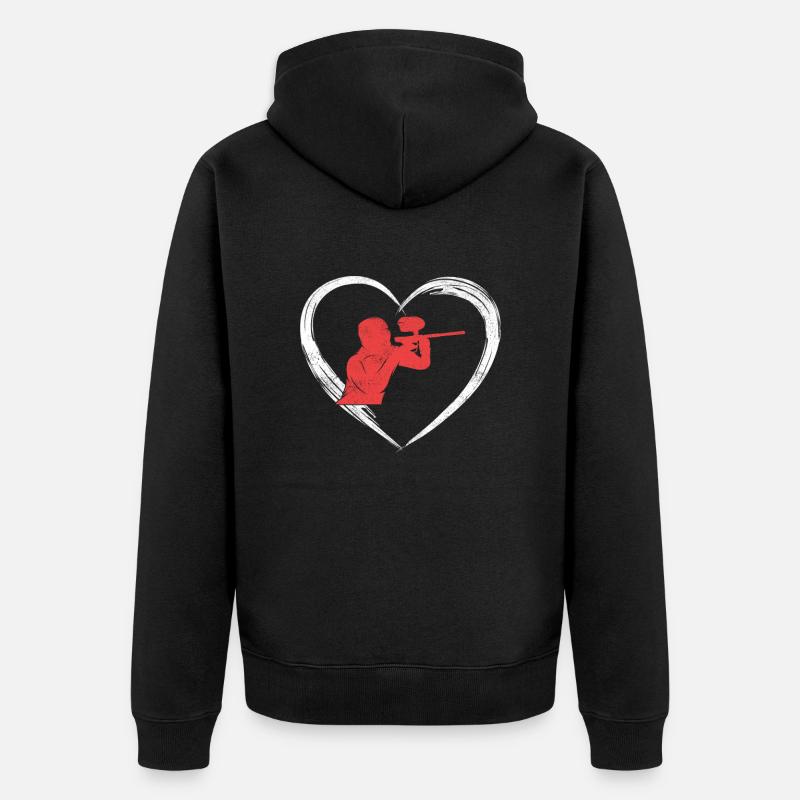 l’amour du paintball - Veste à capuche bio Premium Unisexe - noir