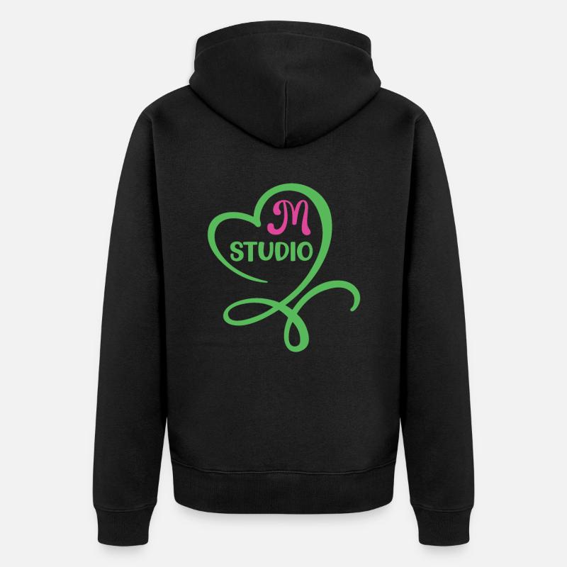 Mstudio - Unisex Premium Organic Zip Hoodie - black