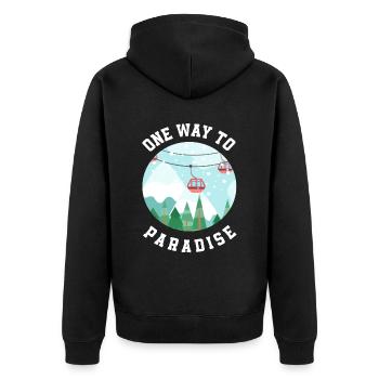 Snowboard Snowboarder - Unisex Premium Bio Zip Hoodie - Schwarz - Hinten - Nico (187cm)