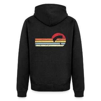 Lignes Soleil et Rétro - Parapente - - Veste à capuche bio Premium Unisexe - noir - Dos - Nico (187cm)