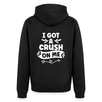 J’ai le béguin pour moi doux amour de soi - Veste à capuche bio Premium Unisexe - noir - Dos - Nico (187cm)