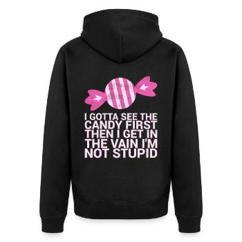 J’ai besoin du premier humour drôle pour adultes - Veste à capuche bio Premium Unisexe - noir - Dos - Nico (187cm)