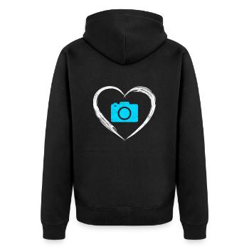 L’amour de la photographie - Veste à capuche bio Premium Unisexe - noir - Dos - Nico (187cm)
