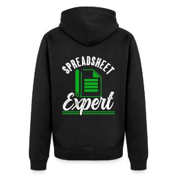 Tableur Expert Comptable Travail de table - Veste à capuche bio Premium Unisexe - noir - Dos - Nico (187cm)