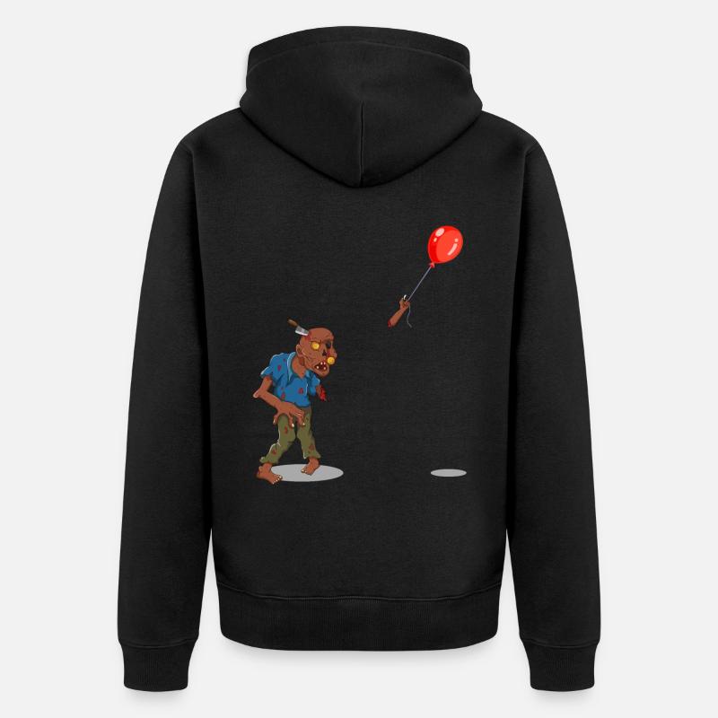 Horreur Halloween Zombie - Veste à capuche bio Premium Unisexe - noir