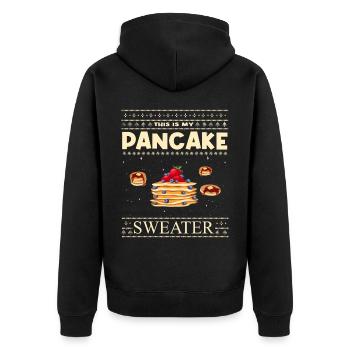 Ceci est ma crêpe de Noël - Veste à capuche bio Premium Unisexe - noir - Dos - Nico (187cm)